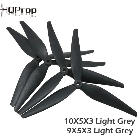 HQProp 10X5X3 9X5X3 1050 9050 10inch 9inch 3 Blades Black Carbon Reinforced Nylon Propeller for Rc FPV Drone